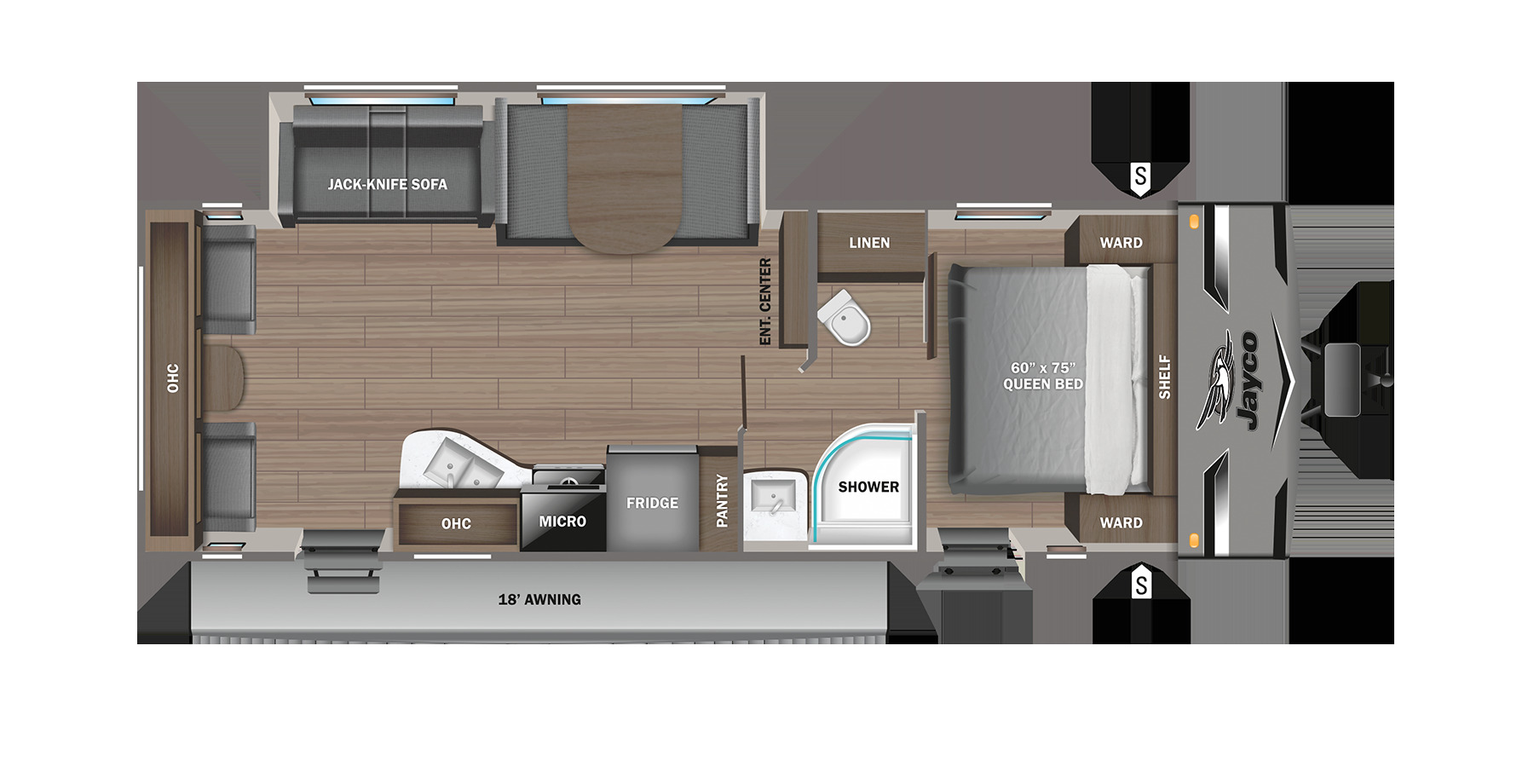 2024 JAYCO JAY FLIGHT 265RLSW, , floor-plans-day image number 0